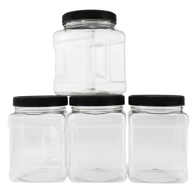 Cornucopia Brands-2.5qt Tall Clear Plastic Canisters With Lids And