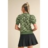 Women's Short Sleeve Bow Pattern Sweater - &merci - 2 of 4
