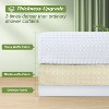 LunaLulinlk Thick Waffle Weave Shower Curtain，White - 2 of 4