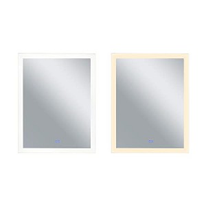 CWI Lighting Abigail Rectangle Matte White LED 32 in. Mirror From our Abigail Collection - 1 of 4