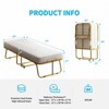Mjkone Folding Bed with Memory Foam Mattress, Single Rollaway Bed for Guests, Space Saving Portable Bed with Lockable Wheels, Easy Assembly & Moving - 3 of 4