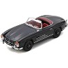 Mercedes-Benz 300 SL Roadster Black with Red Interior 1/87 (HO Scale) Diecast Model Car by Schuco - 2 of 3