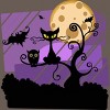 Women's Design By Humans Night Halloween moon By ChadiElHanchi Racerback Tank Top - 2 of 3
