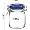 Bormioli Rocco Fido Jar with Blue Lid, Made of Premium Quality Italian Glass, Airtight Seal with Gasket - 2 of 4