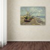 Trademark Fine Art -Vincent van Gogh 'Fishing Boats on the Beach' Canvas Art - 3 of 3