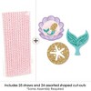 Big Dot of Happiness Let's Be Mermaids Paper Straw Decor - Baby Shower or Birthday Party Striped Decorative Straws - Set of 24 - 3 of 4