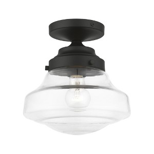 Livex Lighting Avondale 1 - Light Semi-Flush Mount in  Black - 1 of 3