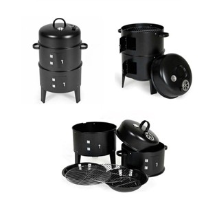 Kumasinova Outdoor Double-Layer Grill, Charcoal Wood-Fired Braising and Smoking Stove, Oil-Fume Free Vertical Charcoal Design - 1 of 4