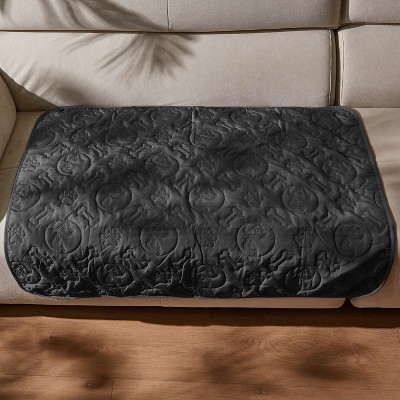 Small Black and Dark Gray Waterproof Outdoor Pet Blanket