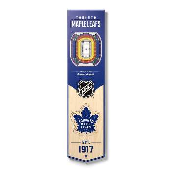8" x 32" NHL Toronto Maple Leafs 3D Stadium Banner - Multicolored, Wall-Mounted, Sports Memorabilia, MDF Material