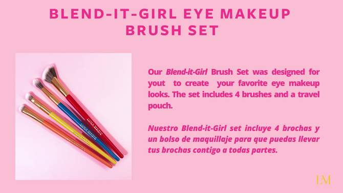 LUNA MAGIC Blend It Girl Eye Makeup Brush Set with Holographic Pouch - 5ct, 2 of 8, play video