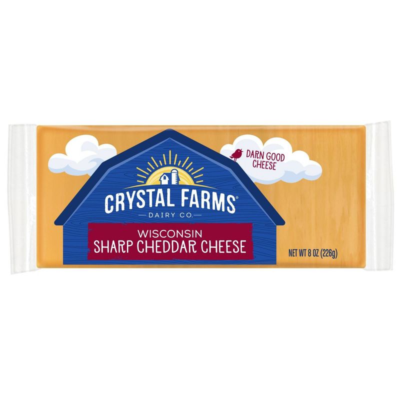 Crystal Farms Sharp Cheddar Cheese - 8oz, 1 of 5