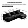 Aukfa Modular Teddy Fabric Sofa,Convertible Modular Sectional Sofa Set , 3-Seats with 1/2/3 Ottoman Soft Boneless Design for Living Room - 4 of 4