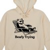 Bearly Trying Adult Tofu Long Sleeve Cosplay Hoodie With 3D Ears - image 2 of 2