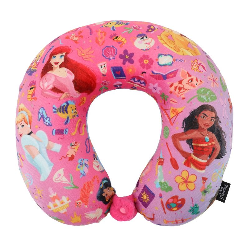 Disney Princess 3-Piece Neck Pillow Travel Set With Eye Mask & Luggage Tag, 2 of 7