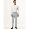 Lars Amadeus Men's Stripe Slim Fit Flat Front Business Suit Pencil Pants - 3 of 4