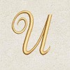 Avanti  Ivory with Gold Script Monogram Bath Towel Letter   U - 2 of 3