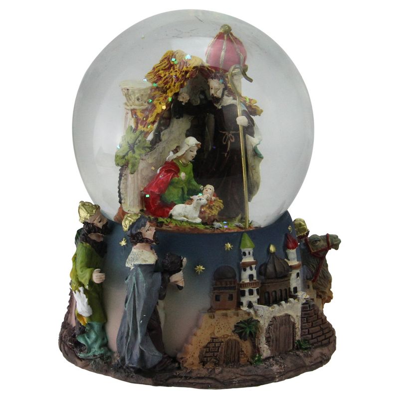 Northlight 5.75" Nativity Manger Scene Religious Christmas Musical Snow Globe, 3 of 5