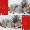 Set of 3 Christmas Lighted Gift Boxes, Pre-Lit Gift Present Boxes with Ribbons and Bows - 4 of 4