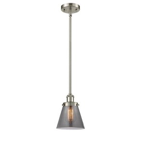 Cone - 1 Light Stem Hung Mini Pendant In Industrial Style-9 Inches Tall and 6 Inches Wide - 1 of 1