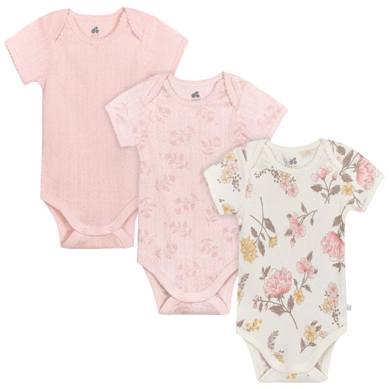Just Born Baby Neutral Short Sleeve Bodysuits - 3-Pack, 1 of 10