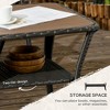 PAGED Outdoor Dining Table Rectangular Outdoor Patio Table with Faux Wood Tabletop for Backyard, Patio, Poolside - 2 of 4