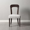 Set of 2 Upholstered Armless Dining Chairs with Fabric Seats and Solid Wood Legs,Modern Side Chairs for Kitchen or Dining Room-The Pop Home - 3 of 4