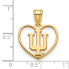 Black Bow Jewelry 14k Yellow Gold Plated Sterling Silver Indiana Hoosiers NCAA Pendant - 3 of 4