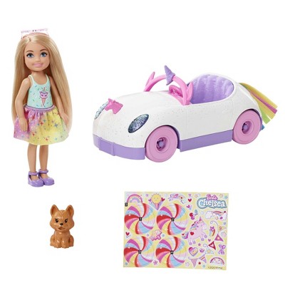 Barbie Club Chelsea Doll & Unicorn Car