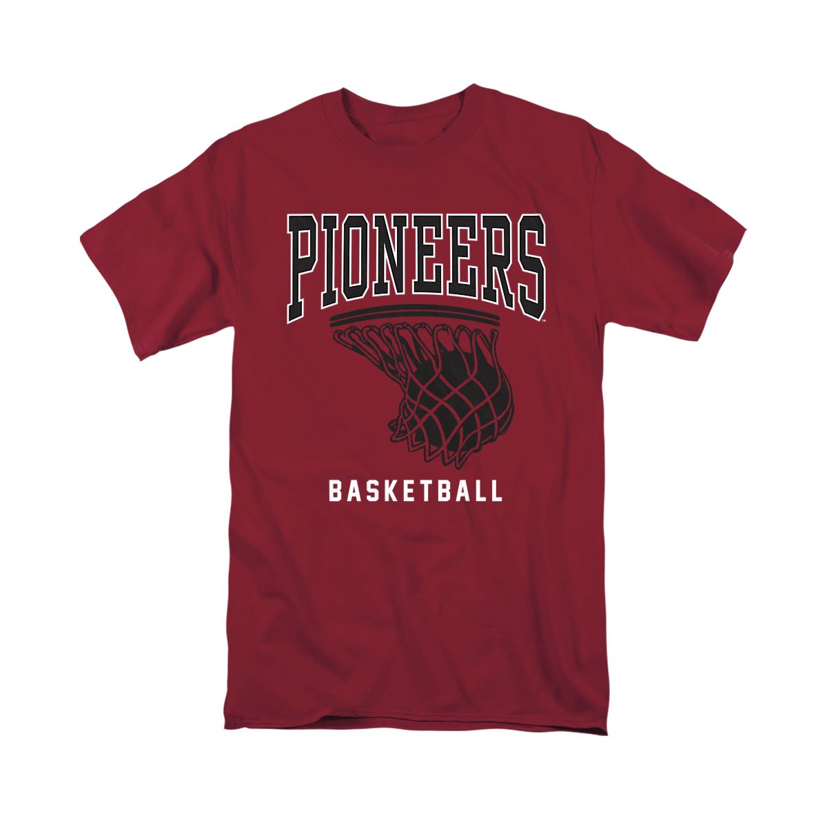 Men's Texas Woman'S University Basketball Hoop T-Shirt Garnet