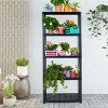 Tangkula 2 Pieces Heavy Duty 5 Tier Standing Shelf Unit, Multi-Use Free Plastic Storage Rack Black - 3 of 4