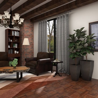 Set of 3 Dark Gray Metal Indoor/Outdoor Planters