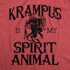 Mens Krampus Is My Spirit Animal T Shirt Funny Xmas Saint Nicholas Folklore Tee For Guys - Crazy Dog Men's T Shirt - 2 of 4