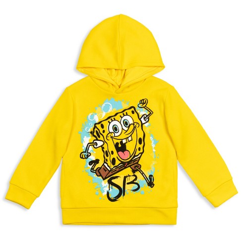 SpongeBob SquarePants Big Boys Fleece Fashion Pullover Hoodie Yellow 14 16