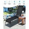 26''Adjustable Patio Chaise Folding Lounge Chair with Backrest - 3 of 4