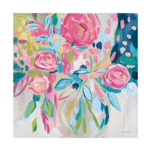 Trademark Fine Art -Farida Zaman 'Summer Pink Floral' Canvas Art - 1 of 4