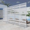 PexFix Outdoor Metal Privacy Screen Garden Fence Stripe Pattern Wall Applique - 4 of 4