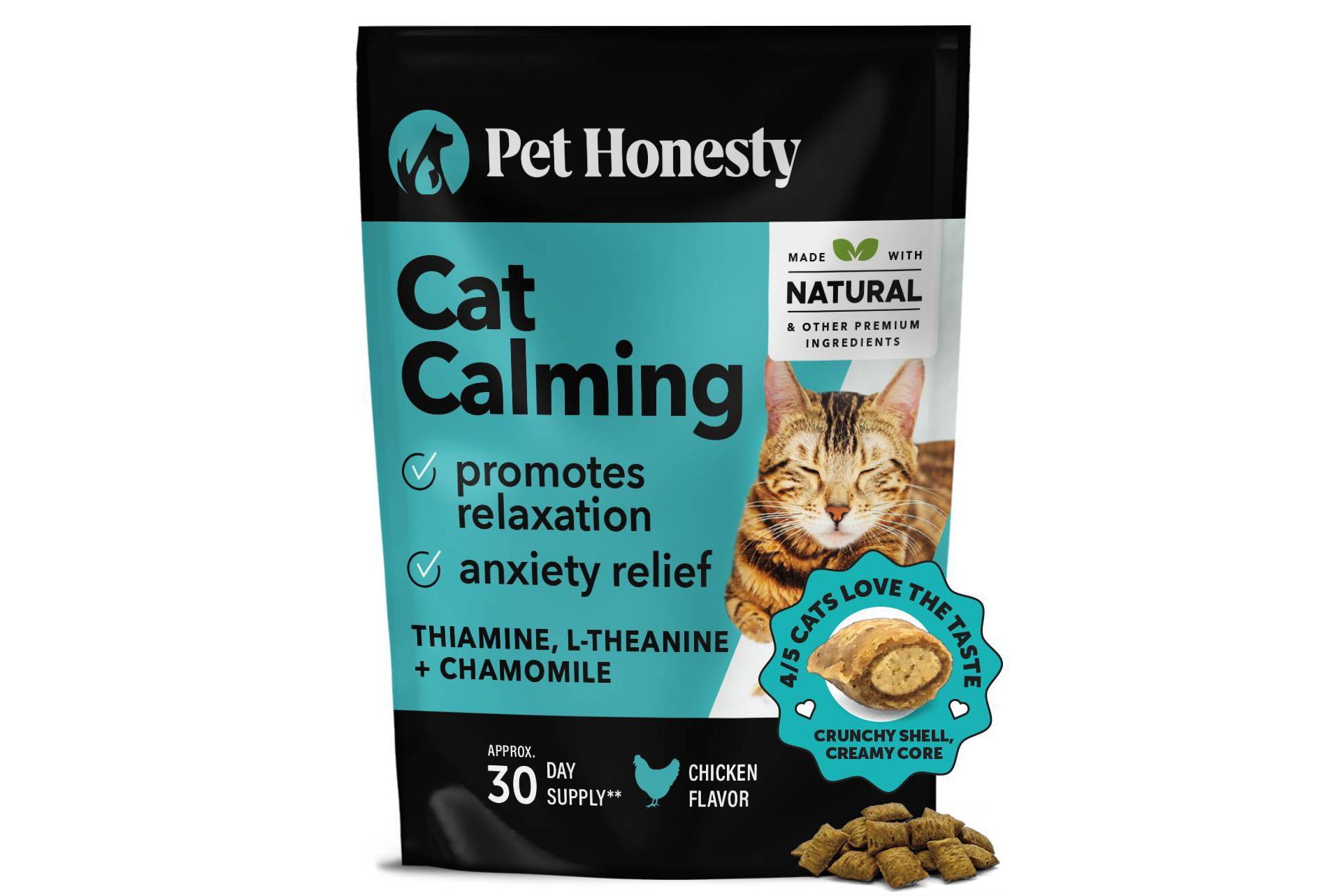 Pet Honesty Calming Supplement for Cat Chicken Flavor - 3.7oz