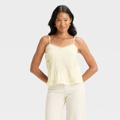 Women's Lace Cami - Universal Thread™ Cream XS
