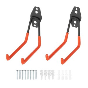 Unique Bargains Heavy Duty Hanging Tool Ladder Bike Garage Storage Utility Hooks 2 Pcs - 1 of 4
