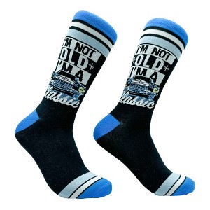 Crazy Dog T-Shirts Men's Im Not Old Im A Classic Socks Funny Retro Car Joke Footwear - 1 of 4