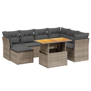 vidaXL Garden Sofa Set Gray - 1 of 4