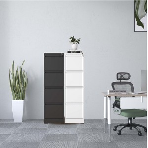 4 Drawer Vertical File Cabinet with Lock, Metal Locking Filing Cabinet , Steel File Storage Cabinet for A4/Letter/Legal Size File - 1 of 4