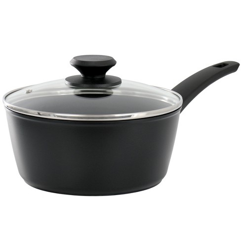 Oster Connelly 2.5 Quart Textured Nonstick Aluminum Saucepan with Lid in Black - image 1 of 4