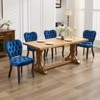 NicBex Vintage French Dining Chairs with Curved Wooden Legs, Velvet Tufted Upholstered Heart-Shaped Kitchen Chairs for Living Room, Set of 2 - 3 of 4