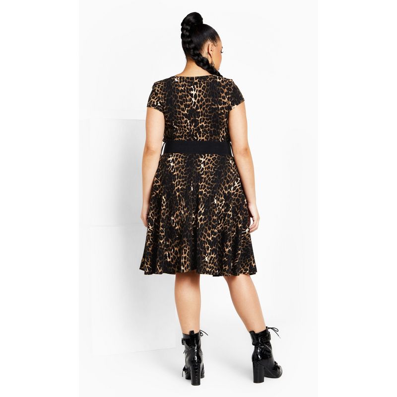 Women's Plus Size Phoebe Dress - leopard | CITY CHIC, 4 of 7