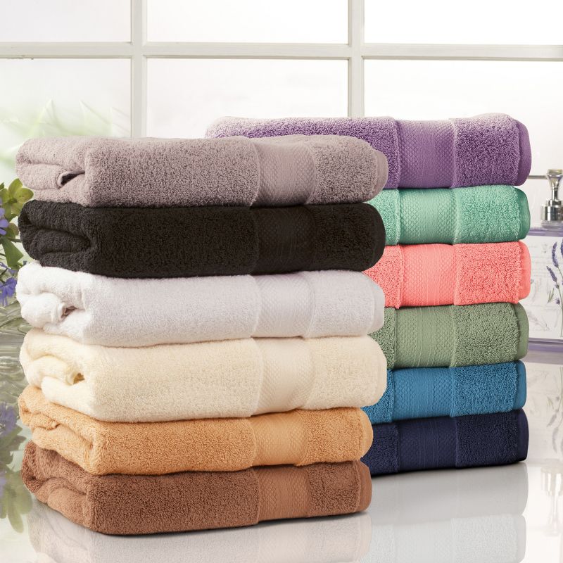 Premium Cotton Solid Plush Heavyweight Luxury Towel Set by Blue Nile Mills, 5 of 7