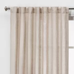 1pc 54"x84" Light Filtering Linen Window Curtain Panel Natural - Threshold™