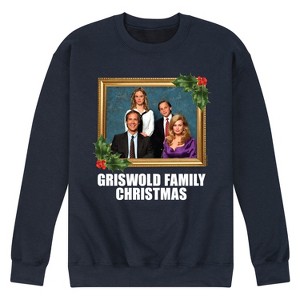 Men's - National Lampoon - Christmas Vacation Griswold Family Portrait Graphic Fleece Sweatshirt - 1 of 4
