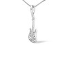 Haus of Brilliance Silver 1/10 Cttw Diamond Studded Guitar Pendant Necklace - 3 of 4